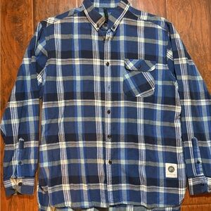 Navy Blue Plaid Men's Shirt - Size L 
Used in amazing condition 
100% cotton
